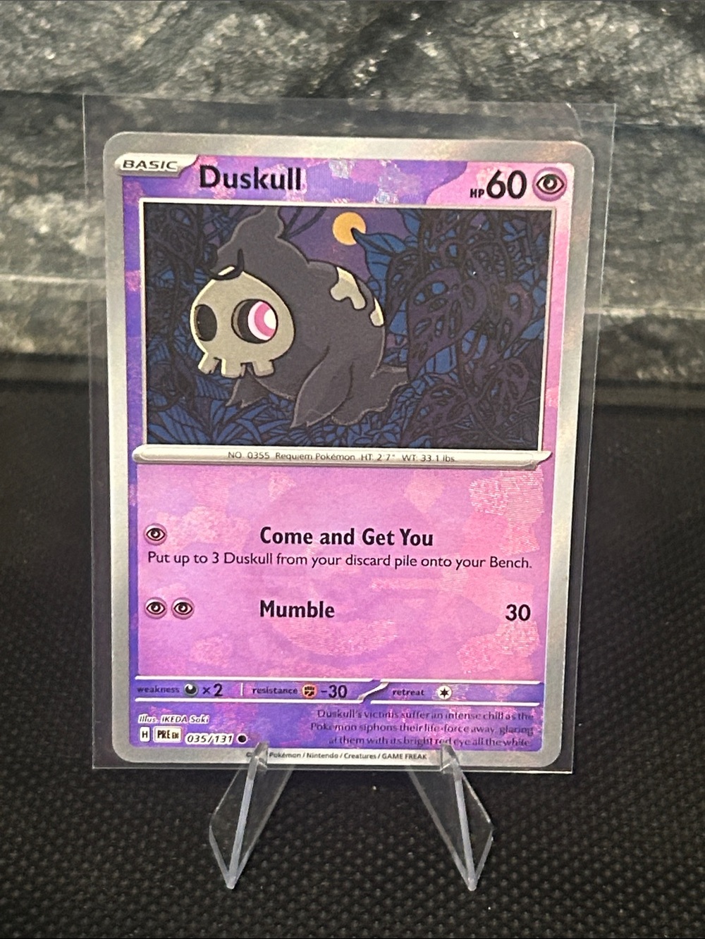 Pokemon Duskull Pokeball 035/131 Holo from Prismatic Evolutions M/NM